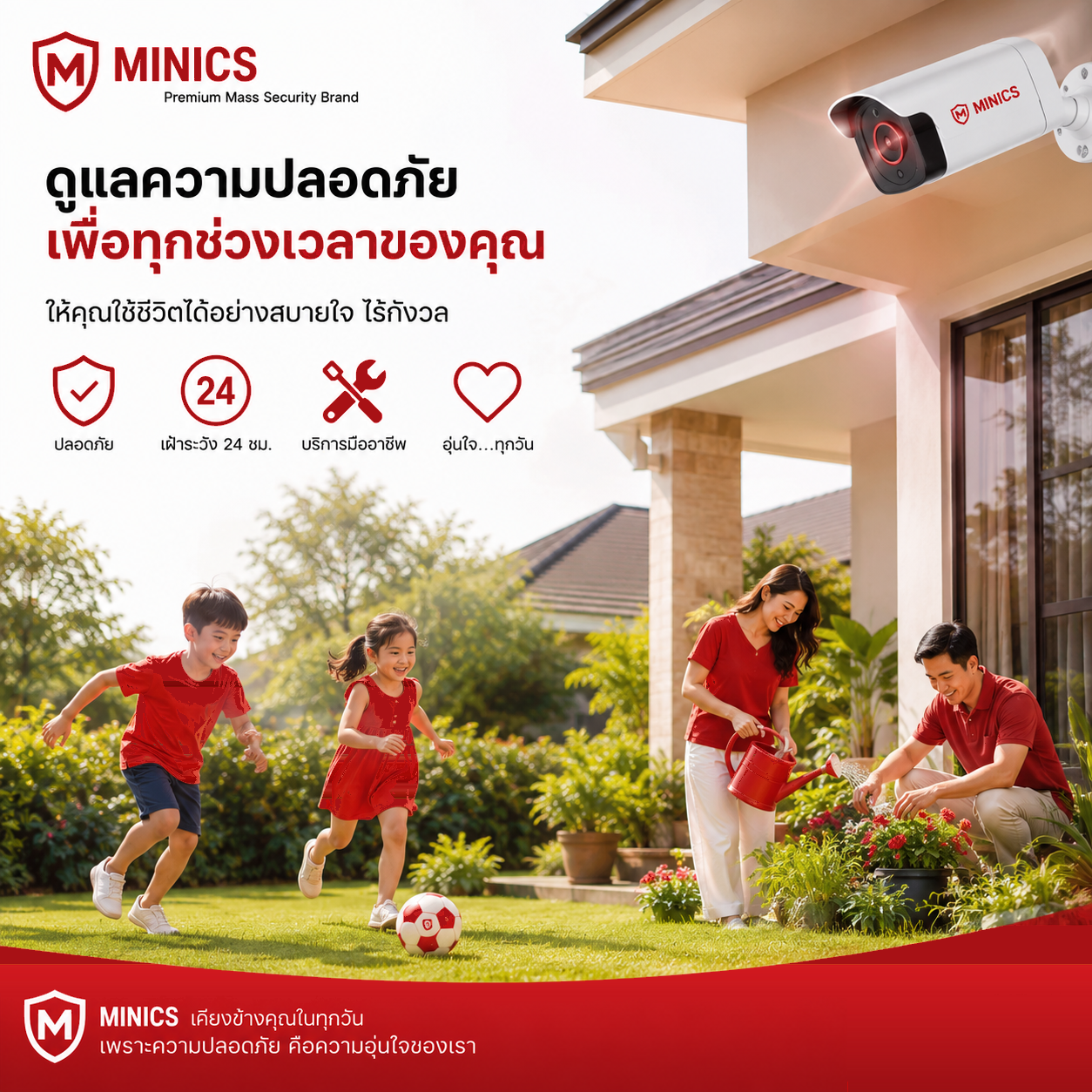 MINICS ดูแลความปลอดภัยเพื่อทุกช่วงเวลาของคุณ — ครอบครัวอุ่นใจกับกล้องวงจรปิด MINICS